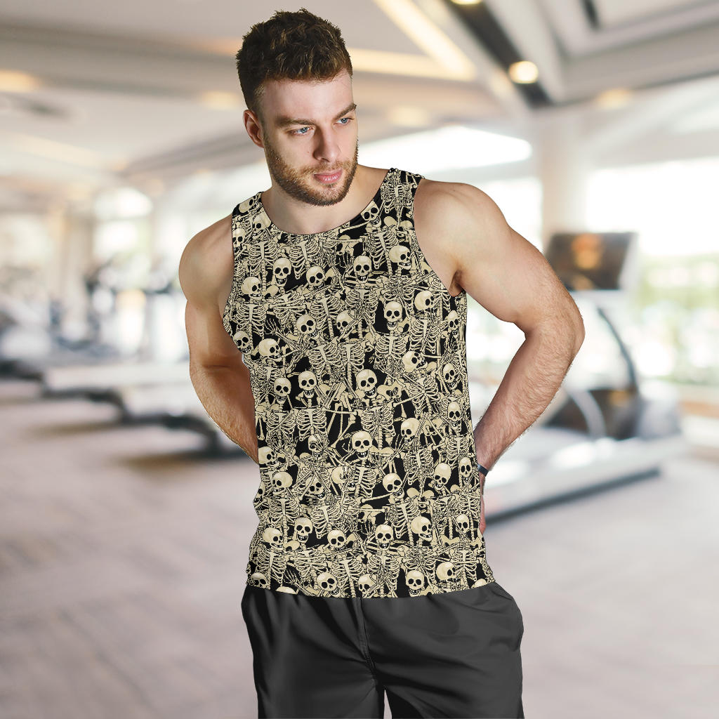 Skeleton Design Print Men Tank Top