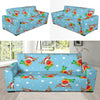 Reindeer cute Pattern Print Design 02 Sofa Slipcover