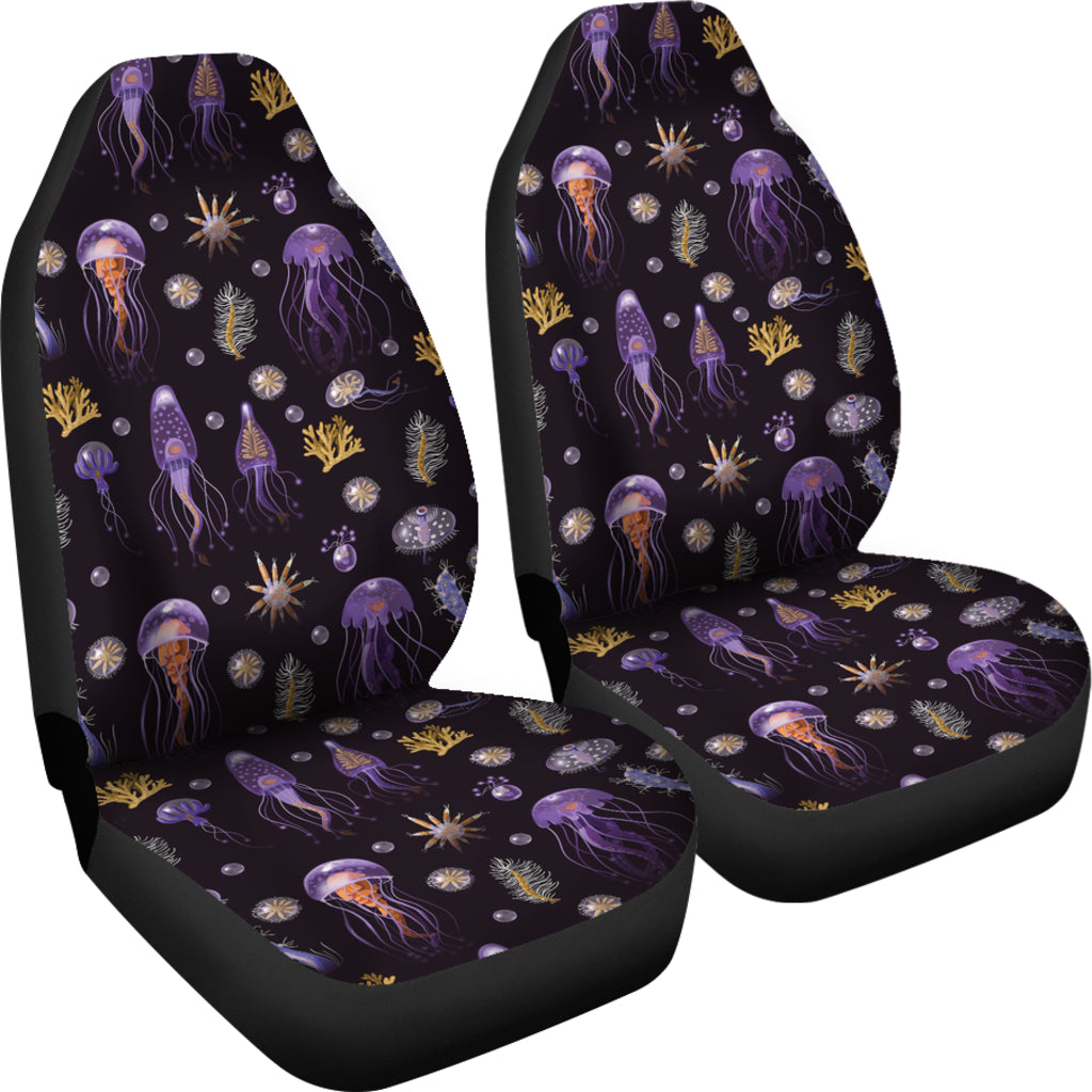 Seaweed With Jelly Fish Print Design LKS305 Car Seat Covers