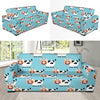 Cattle Cute Pattern Print Design 01 Sofa Slipcover