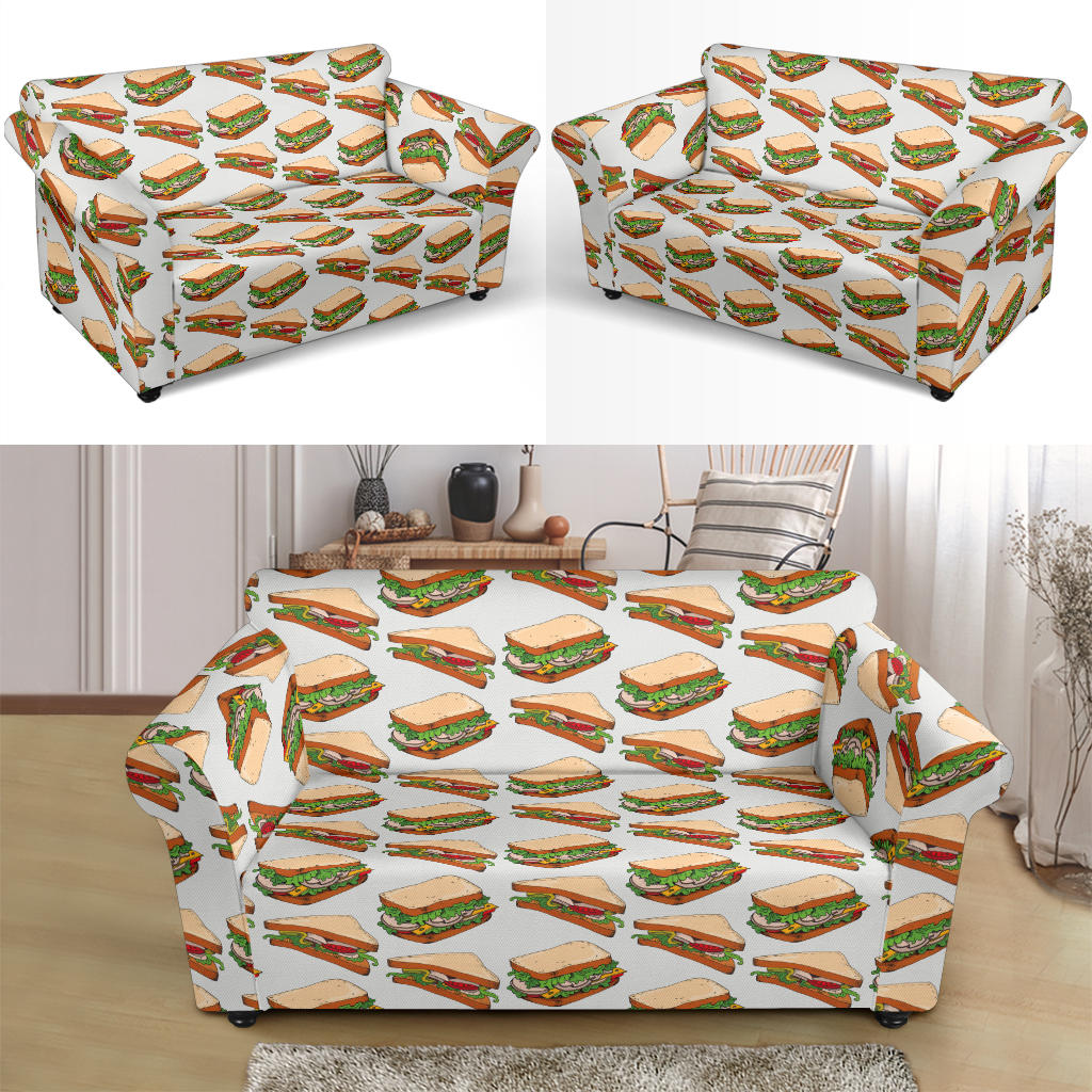 Sandwich Print Design LKS302 Loveseat Couch Slipcover