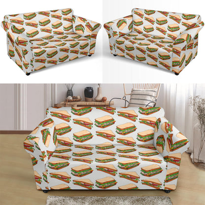 Sandwich Print Design LKS302 Loveseat Couch Slipcover