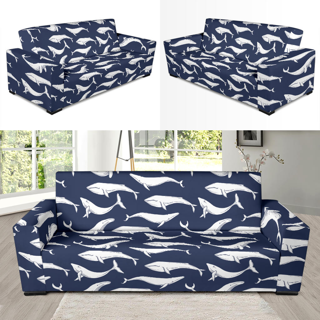 Whale Print Design LKS308 Sofa Slipcover