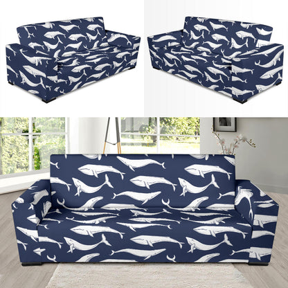 Whale Print Design LKS308 Sofa Slipcover