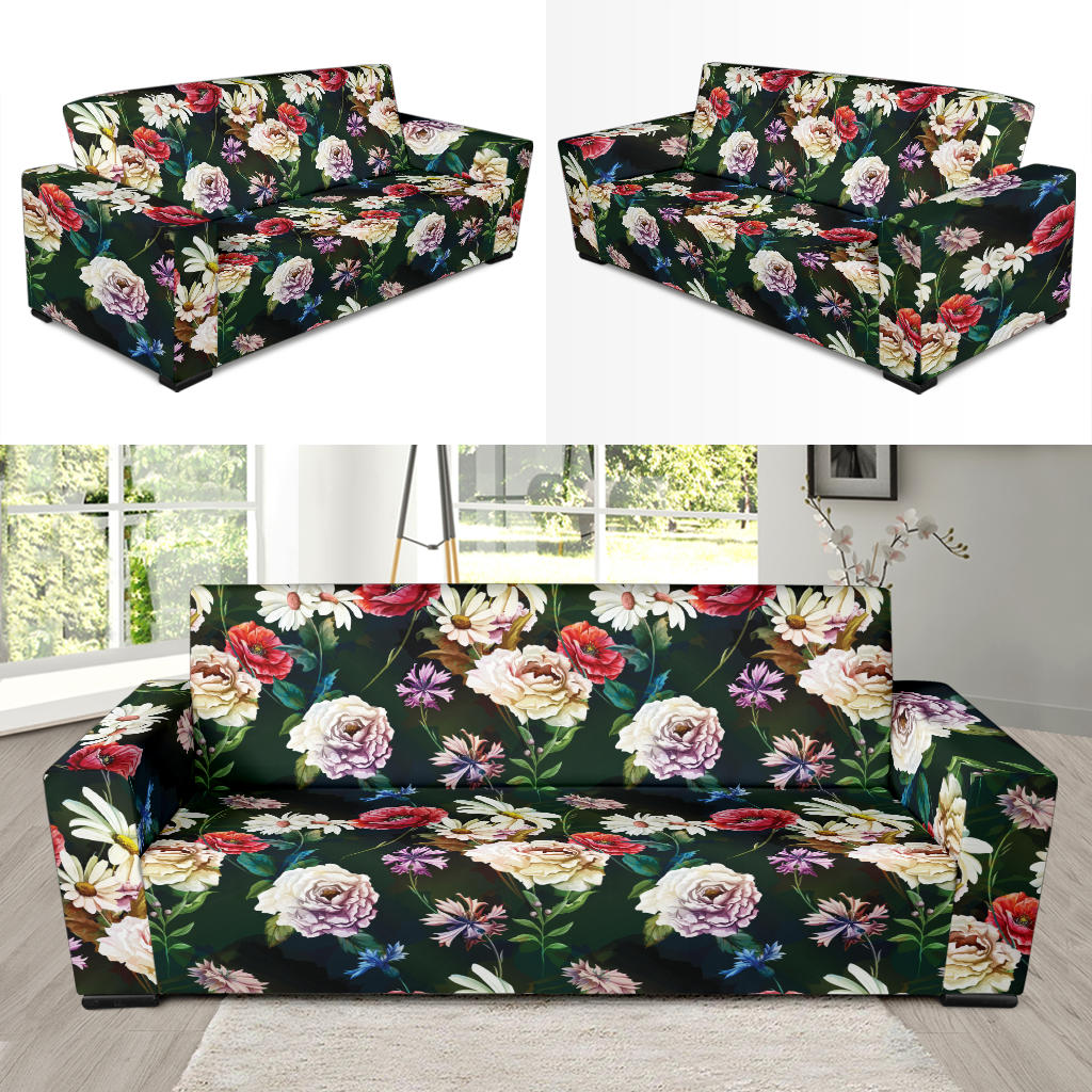 Summer Floral Print Design LKS303 Sofa Slipcover