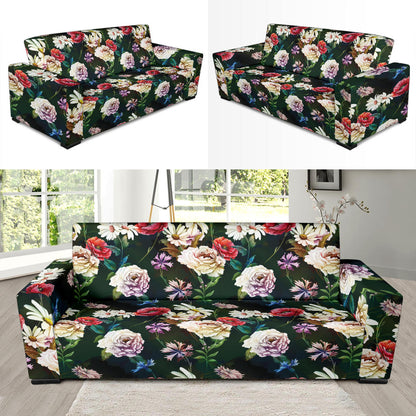 Summer Floral Print Design LKS303 Sofa Slipcover