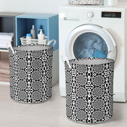 Yin Yang Spiral Design Print Laundry Basket