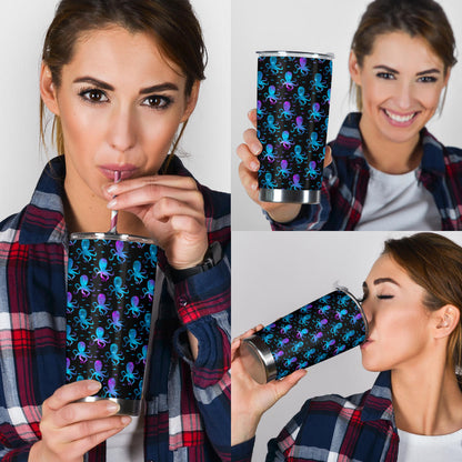 Octopus Blue Design Print Themed Tumbler