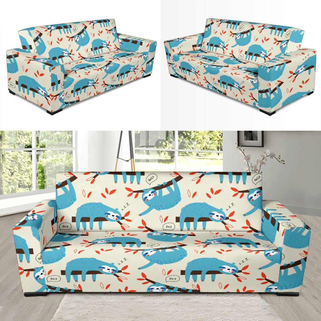 Sloth Print Design LKS3011 Sofa Slipcover