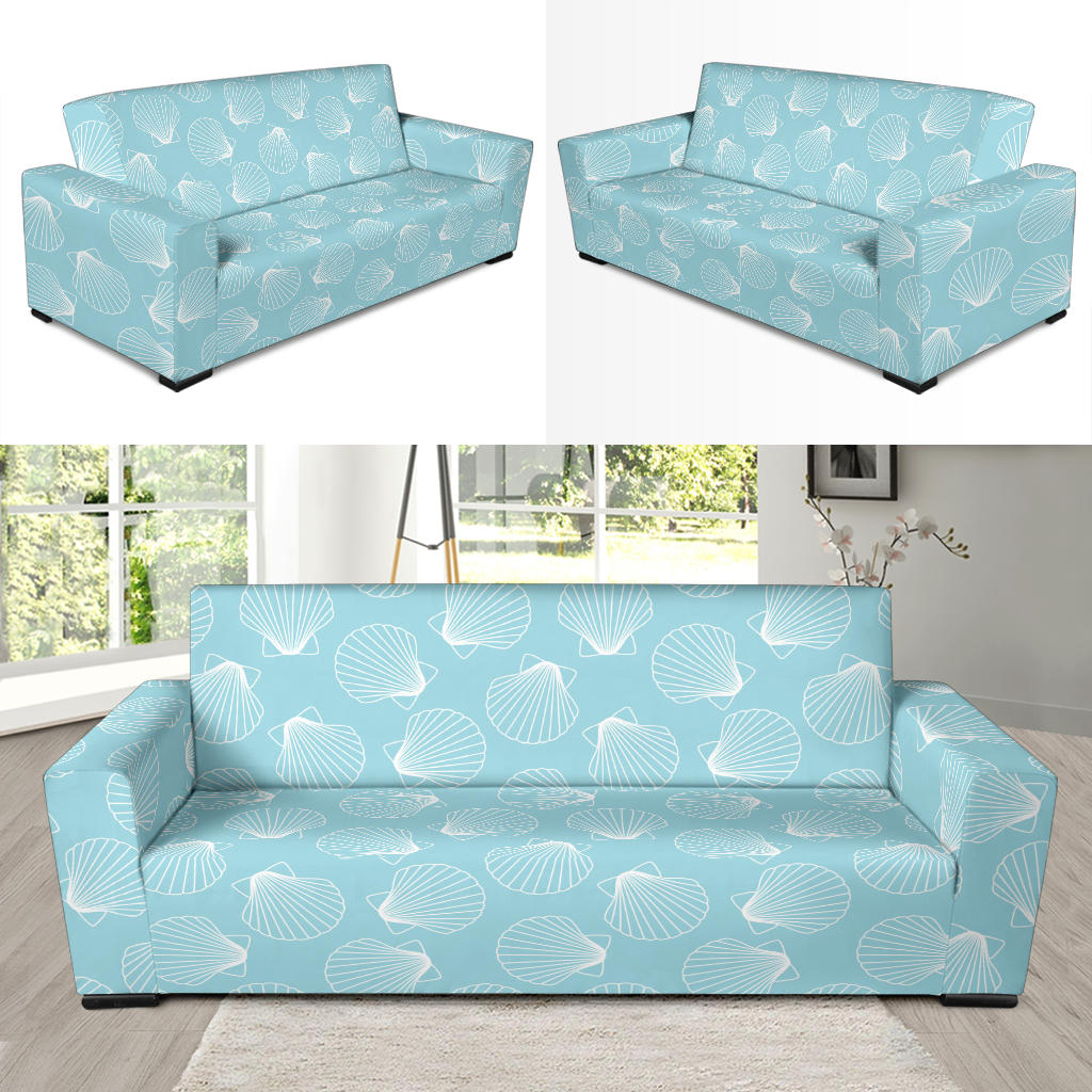 Seashell Print Design LKS3010 Sofa Slipcover