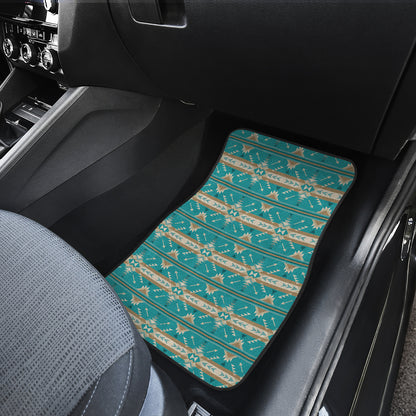 Southwest Native Design Themed Print Car Floor Mats Front Back