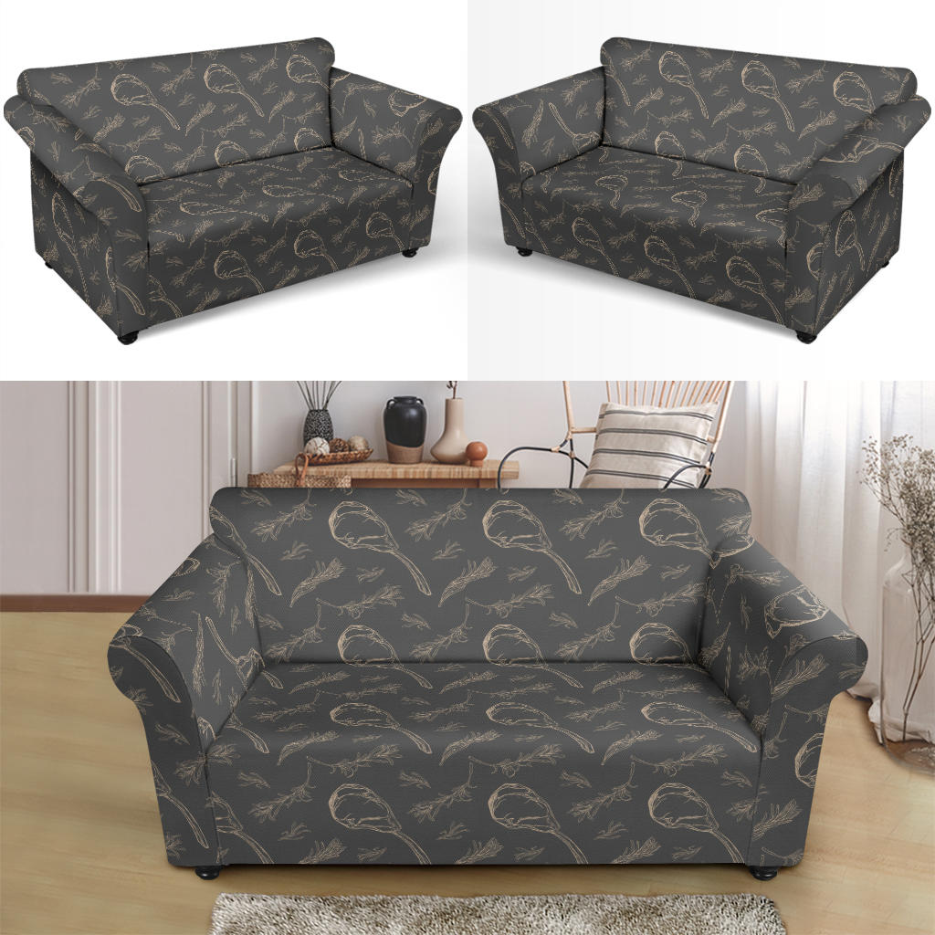 Steak Print Design LKS302 Loveseat Couch Slipcover