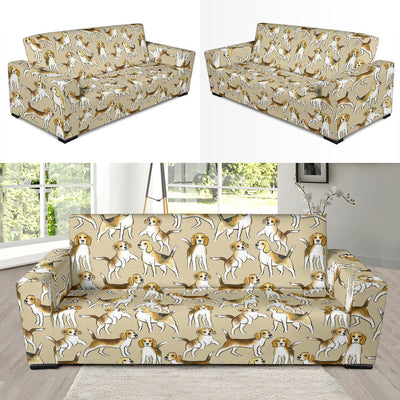 Beagle Pattern Print Design 04 Sofa Slipcover