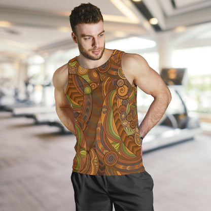 Maori Ornament Design Print Men Tank Top