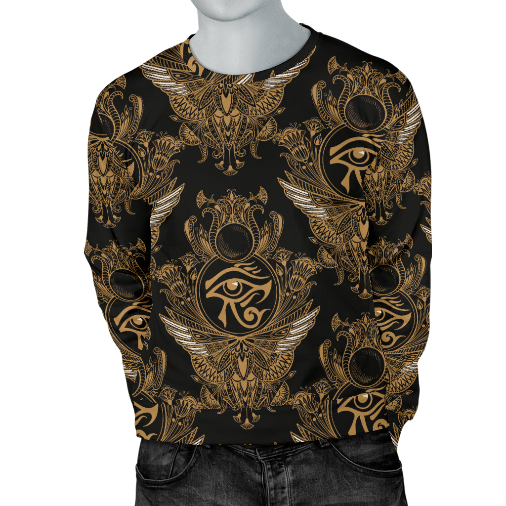 Eye of Horus Mandala Style Men Long Sleeve Sweatshirt