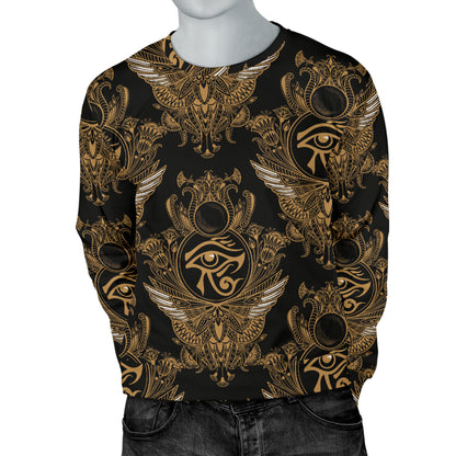 Eye of Horus Mandala Style Men Long Sleeve Sweatshirt