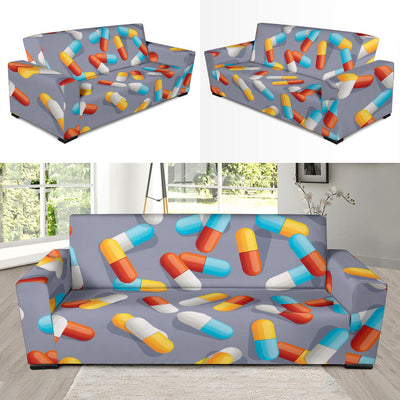 Pill Pattern Print Design A01 Sofa Slipcover