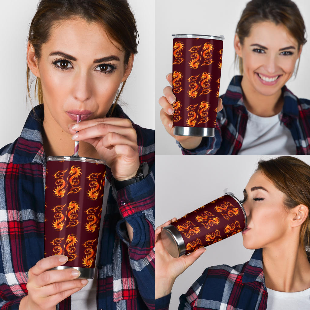 Dragons Fire Design Tumbler