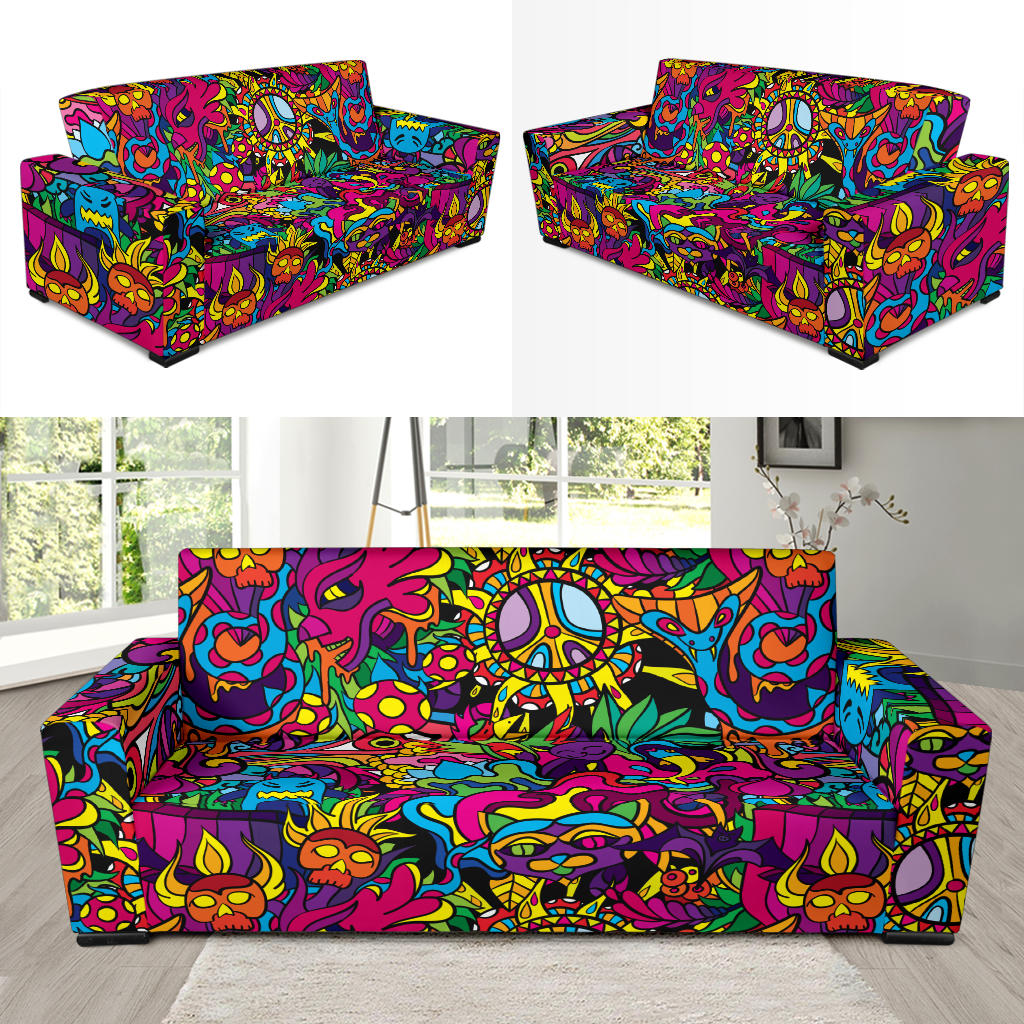 Trippy Print Design LKS304 Sofa Slipcover