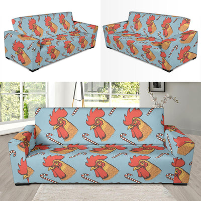 Rooster Pattern Print Design A05 Sofa Slipcover