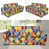 Harlequin Pattern Print Design 01 Sofa Slipcover