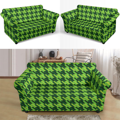 St Patricks Day Houndstooth Pattern Print LKS301 Loveseat Couch Slipcover