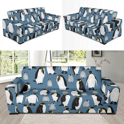 Penguin Pattern Print Design A03 Sofa Slipcover