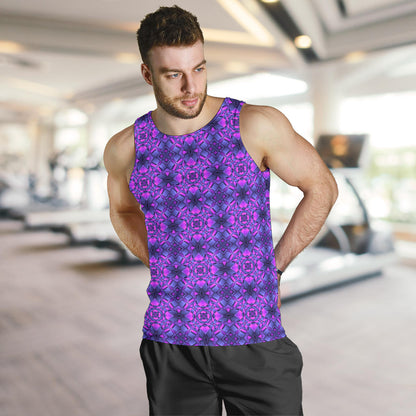kaleidoscope Pattern Print Design Men Tank Top