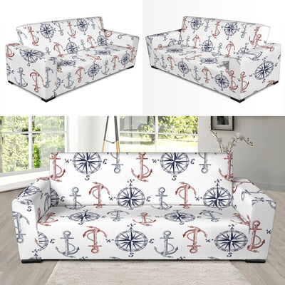 Anchor Pattern Print Design 06 Sofa Slipcover