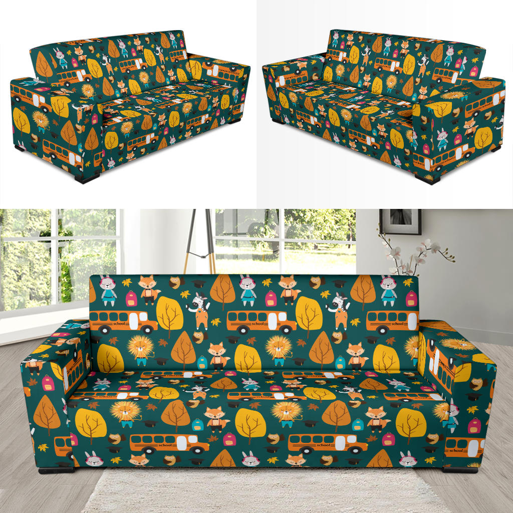 School Bus Print Design LKS309 Sofa Slipcover