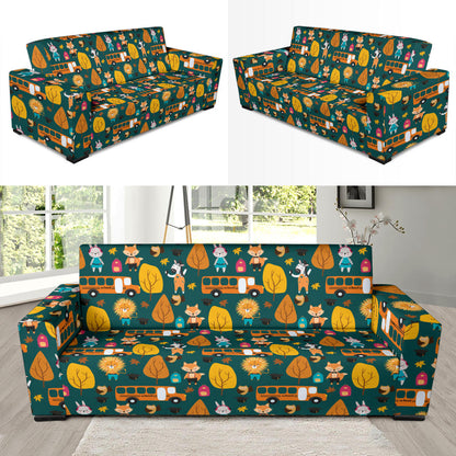 School Bus Print Design LKS309 Sofa Slipcover