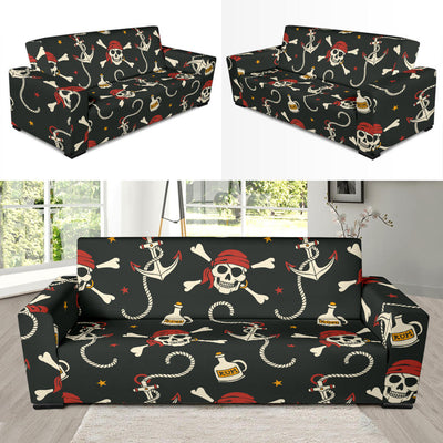 Pirate Pattern Print Design A02 Sofa Slipcover