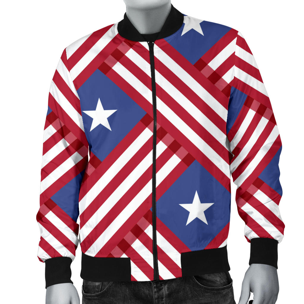 American flag Pattern Men Bomber Jacket