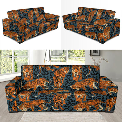 Jaguar Pattern Print Design 04 Sofa Slipcover