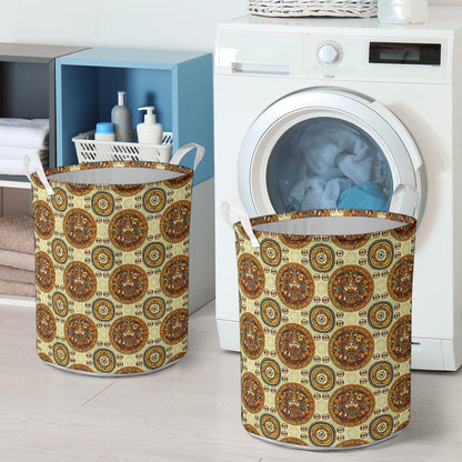 Calendar Aztec Themed Print Pattern Laundry Basket