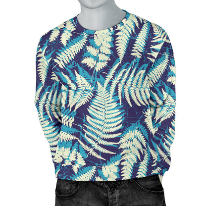 Fern Leave Summer Print Pattern Men Long Sleeve Sweatshirt