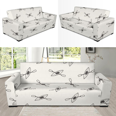 Kayak Pattern Print Design 01 Sofa Slipcover