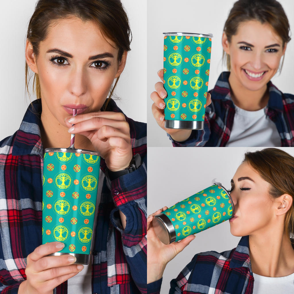 Celtic Tree of Life Print Pattern Tumbler
