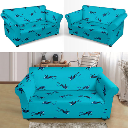 Scuba Driver Print Design LKS304 Loveseat Couch Slipcover