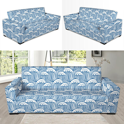 Wave Print Design LKS306 Sofa Slipcover