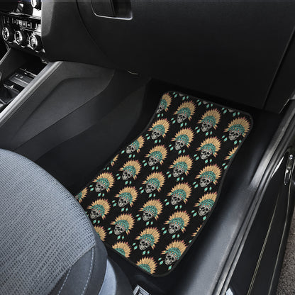 American indian Skull Pattern Car Floor Mats Front Back