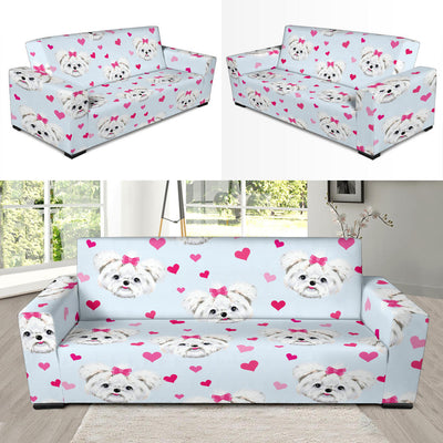 Maltese Pattern Print Design 03 Sofa Slipcover