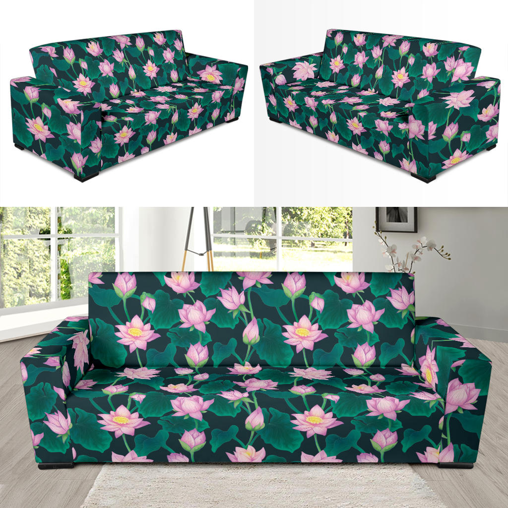 Water Lily Print Design LKS302 Sofa Slipcover