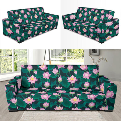 Water Lily Print Design LKS302 Sofa Slipcover