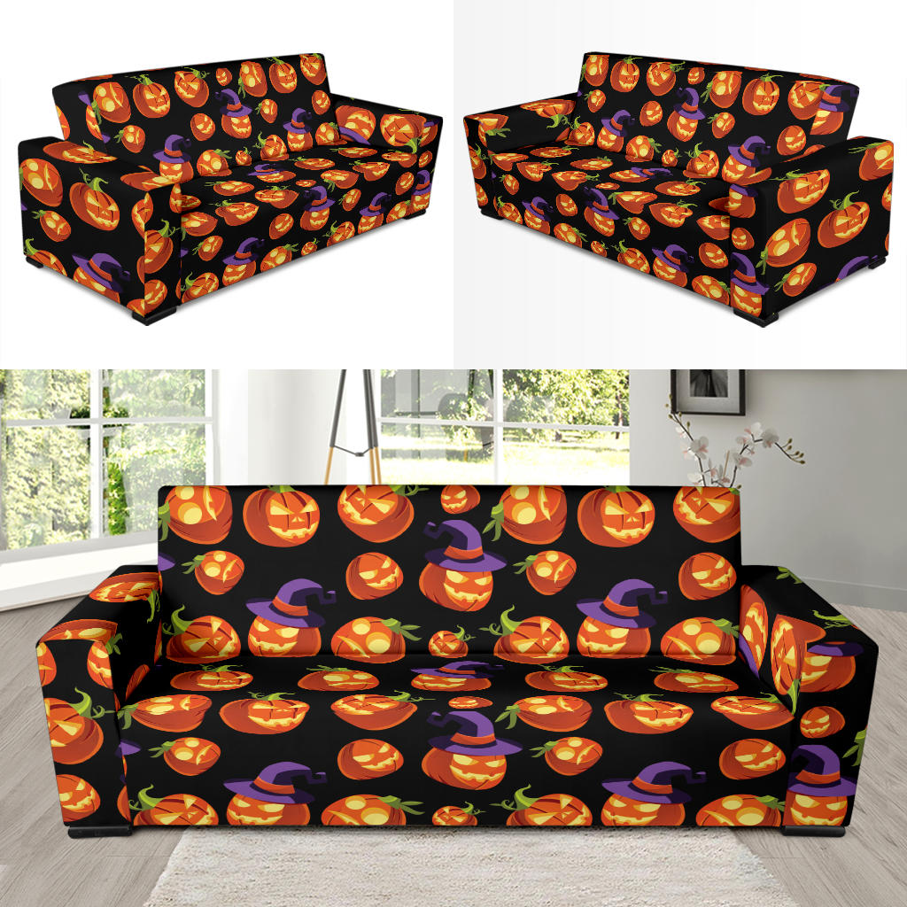 Witch Pumpkin Halloween Print LKS302 Sofa Slipcover