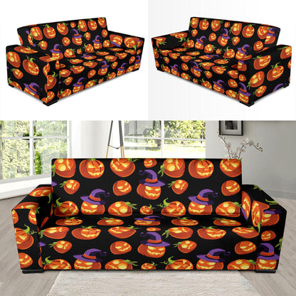 Witch Pumpkin Halloween Print LKS302 Sofa Slipcover
