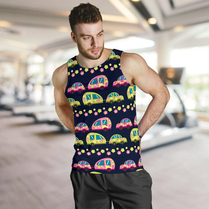 Camper Cute Camping Design No 3 Print Men Tank Top