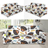 Rottweiler Pattern Print Design A04 Sofa Slipcover