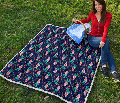 Mermaid Girl Cute Design Print Quilt Bedspread