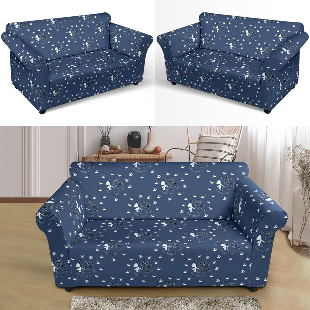 Scottish Terriers Print Design LKS307 Loveseat Couch Slipcover